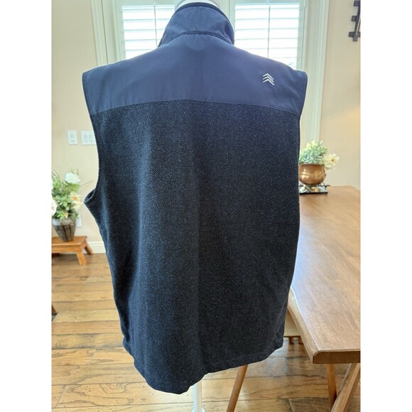 Solaris Vest Mens M Navy Softshell Fleece Lined Water Resistant Full Zip Pockets - Picture 6 of 9
